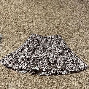 CHEETA-PRINT SHEIN SKIRT.